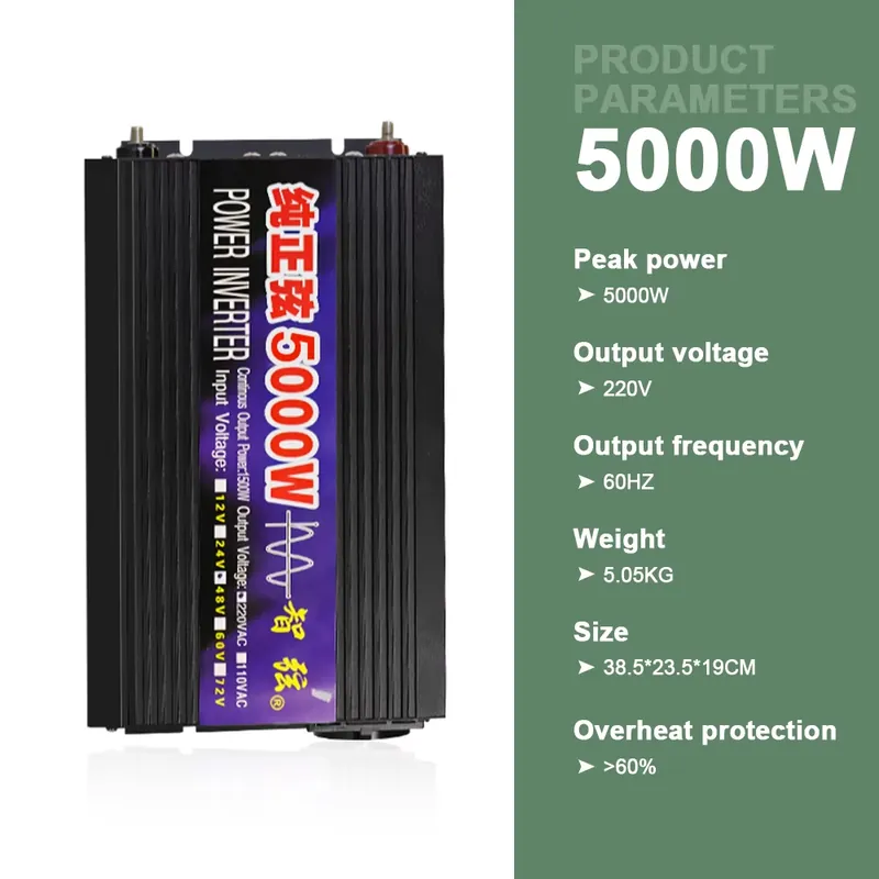 Inverter a Onda Pura SMARAAD 5 - Pure Sine Wave Inverter 5000W 48V 220V recensione e prezzo